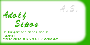 adolf sipos business card